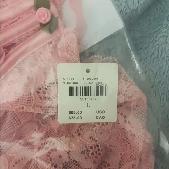 Anthropologie Pink Lace Bustier NWT Size Large - Picture 5 of 6